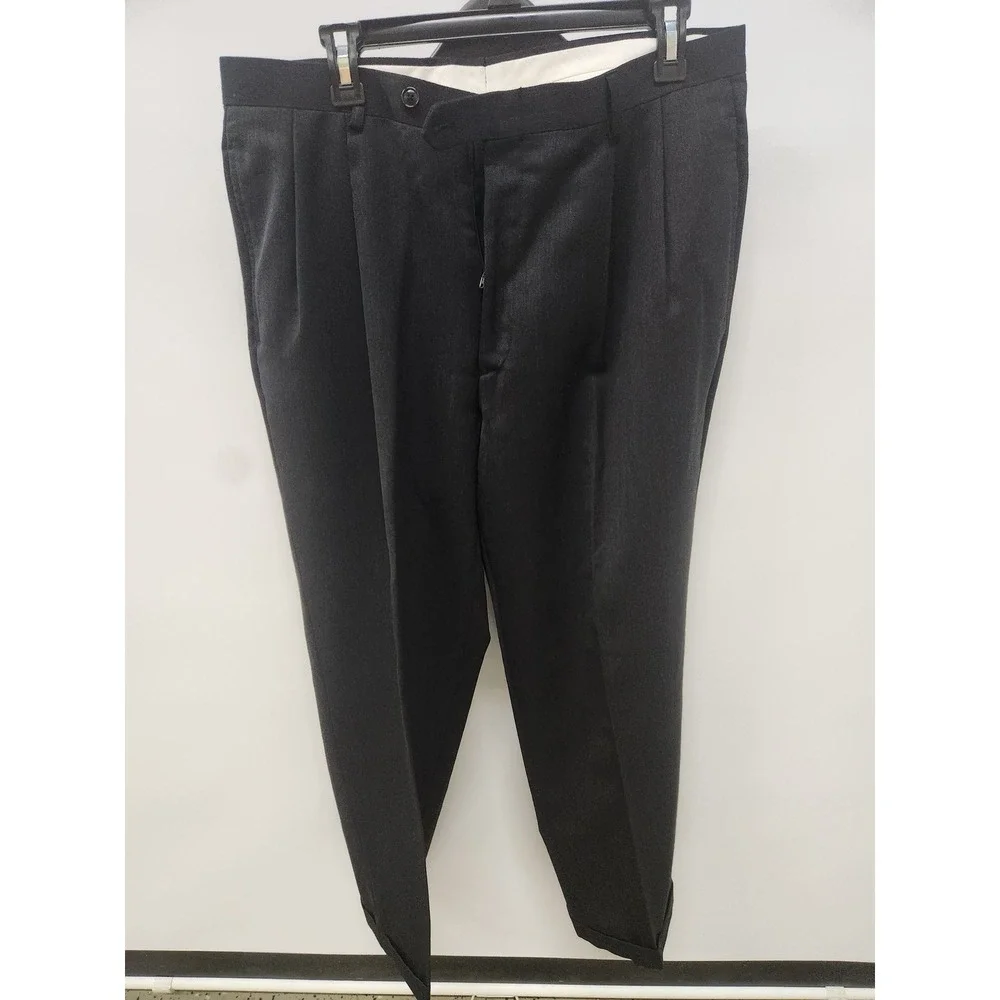 Jones New York JNY Mens Charcoal Gray‎ Cuffed Suit
